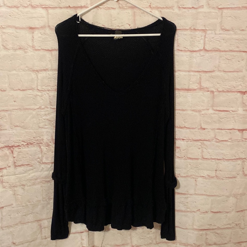 We The Free oversized v-neck boho sweater